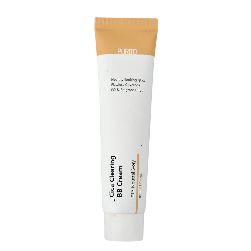 Purito Cica Clearing BB Cream Makeup 1.0 oz. #13 Neutral Ivory Flawless Coverage